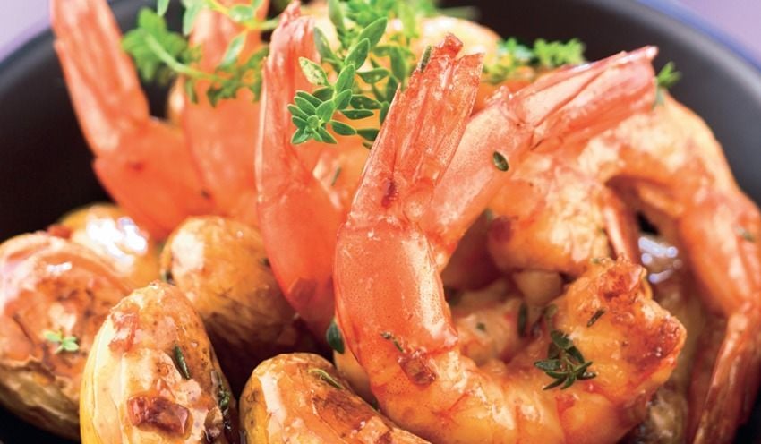 Crevettes po&ecirc;l&eacute;es au miel