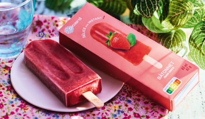 1 bâtonnet glace fraise basilic — vue 2