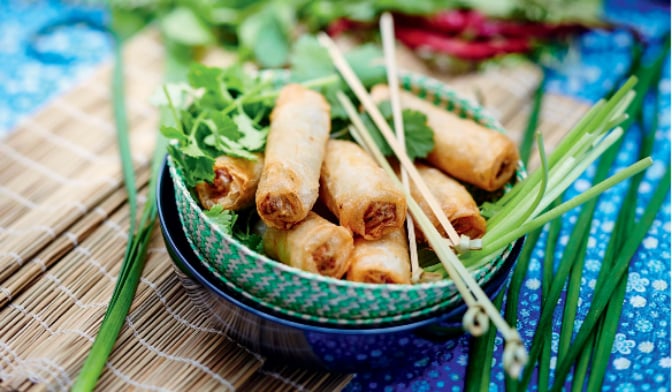 8 nems au poulet avec sauce nuoc-mâm — vue 2