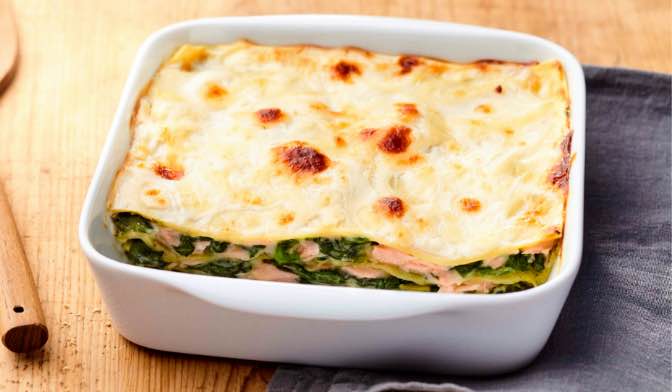 Lasagnes au saumon et aux épinards — vue 2