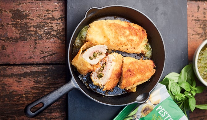 Cordon bleu au pesto