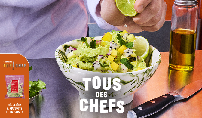 Guacamole d'avocat aux fruits exotiques