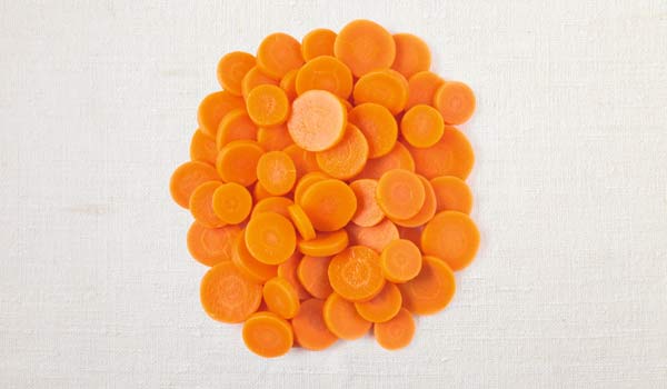 Carottes en rondelles bio, France — vue 2