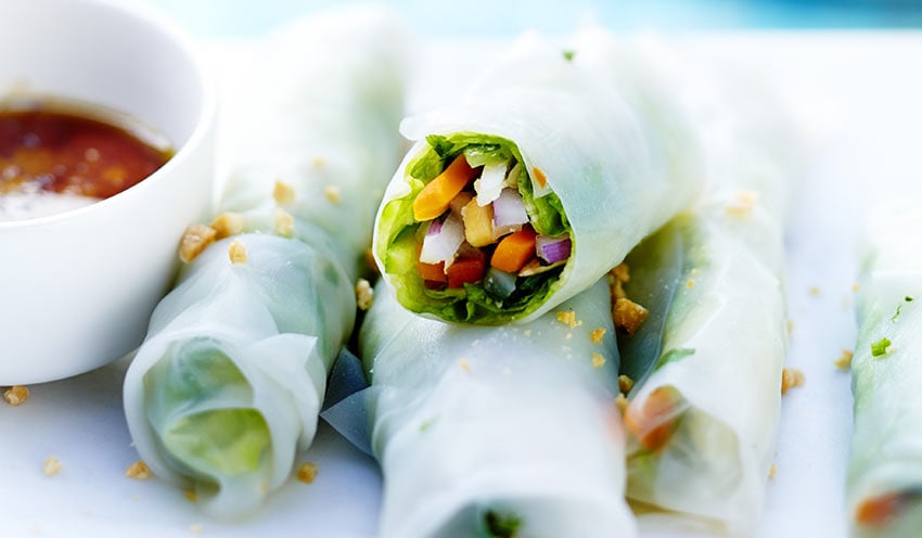 Rouleaux de printemps v&eacute;g&eacute;tariens