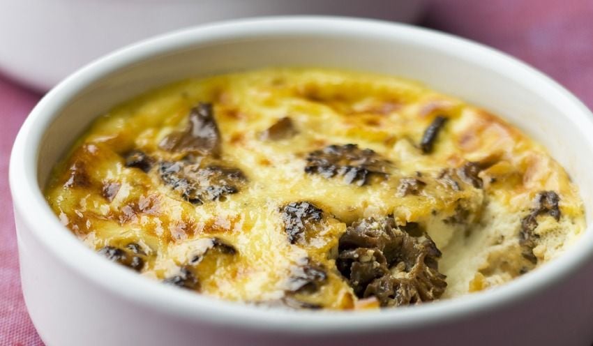 Cr&egrave;me brul&eacute;e aux morilles