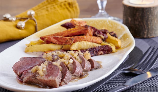 Magret de canard glac&eacute; au miel de ch&acirc;taigner