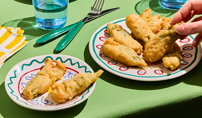 Beignets de fleur de courgette — vue 2