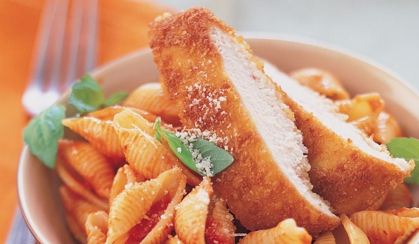 Escalope de poulet &agrave; la parmesane