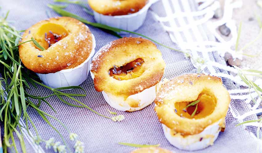 Petits g&acirc;teaux abricot-lavande