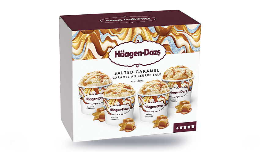4 Mini-pots Salted caramel H Dazs — vue 2