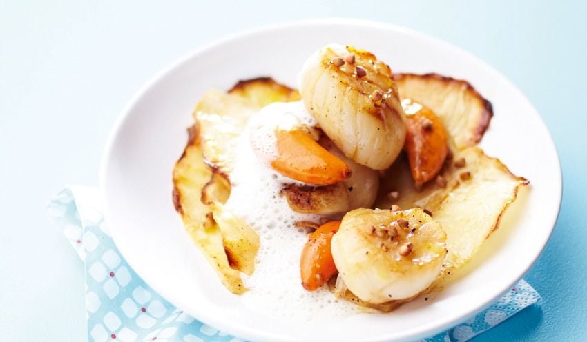 Po&ecirc;l&eacute;e de Saint-Jacques, &eacute;mulsion au sarrasin