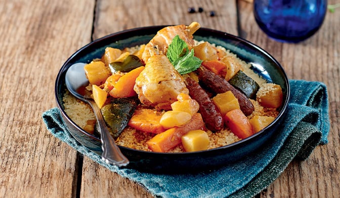 Couscous royal au poulet et merguez 2 parts — vue 2