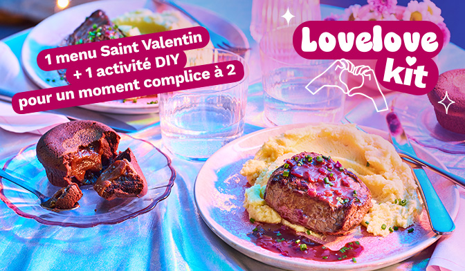 Menu St valentin - Love love kit