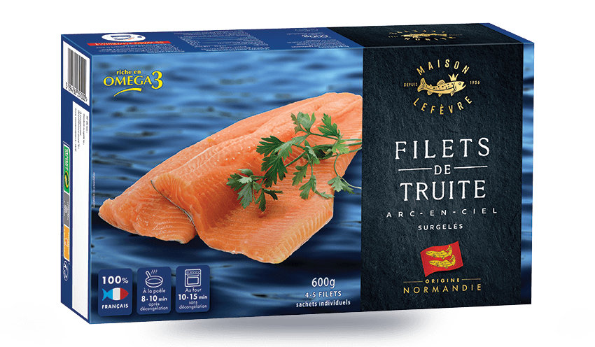 Filets de truite arc-en-ciel, élevée en France — vue 2