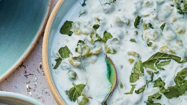 Ra&iuml;ta petits pois-menthe