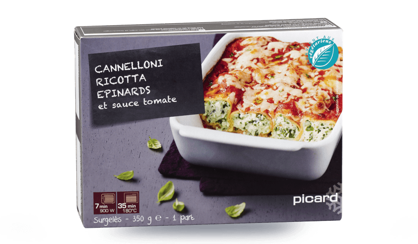 Cannelloni ricotta épinard et sauce tomate surgelés - Les plats