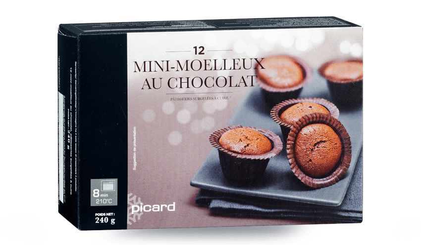 12 Mini Moelleux Au Chocolat Surgeles Les Patisseries Picard