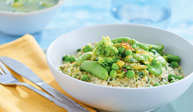 Couscous vert au citron confit