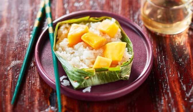 Riz gluant au lait de coco et à la mangue — vue 2
