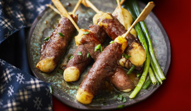 Brochettes De Boeuf Au Fromage