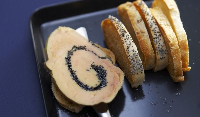 Foie gras aux graines de pavot