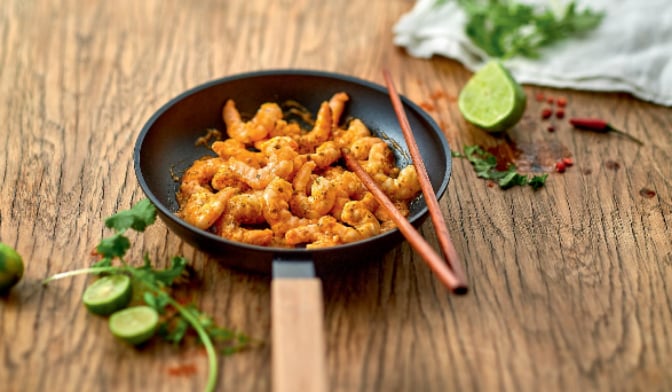Crevettes au curry rouge, recette thaï — vue 2