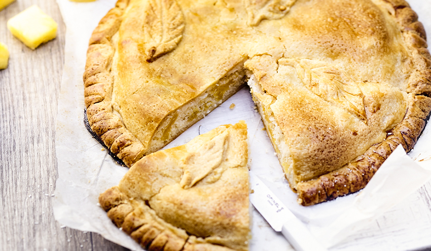 Tourte sabl&eacute;e ananas-coco