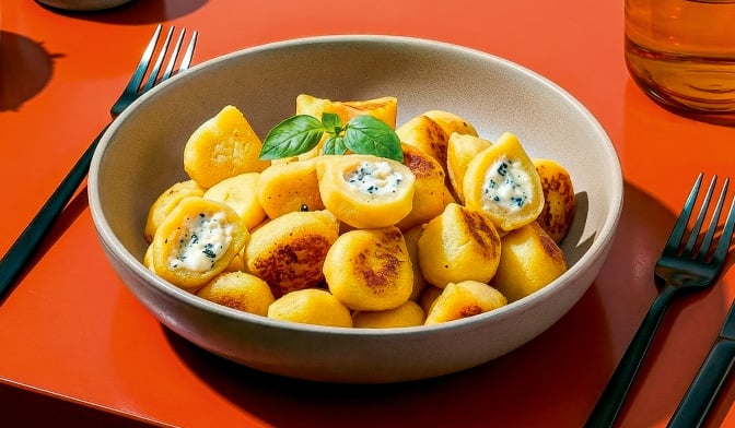 Gnocchis farcis à la stracciatella de burrata — vue 2