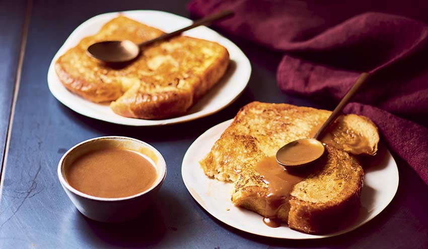 2 Brioches Façon Pain Perdu Sauce Caramel