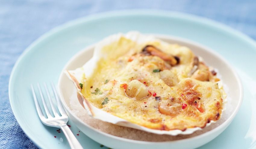 4 coquilles aux fruits de mer surgelés - Les entrées, tartes et salades