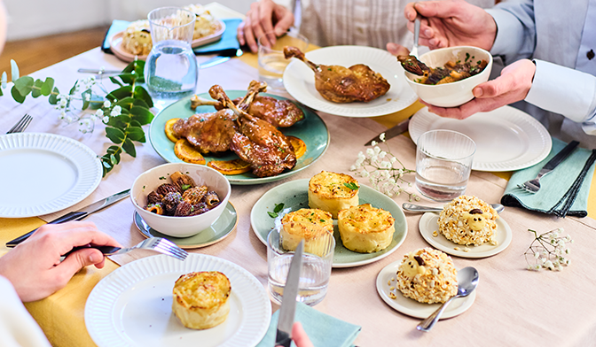 Menu de P&acirc;ques avec canard