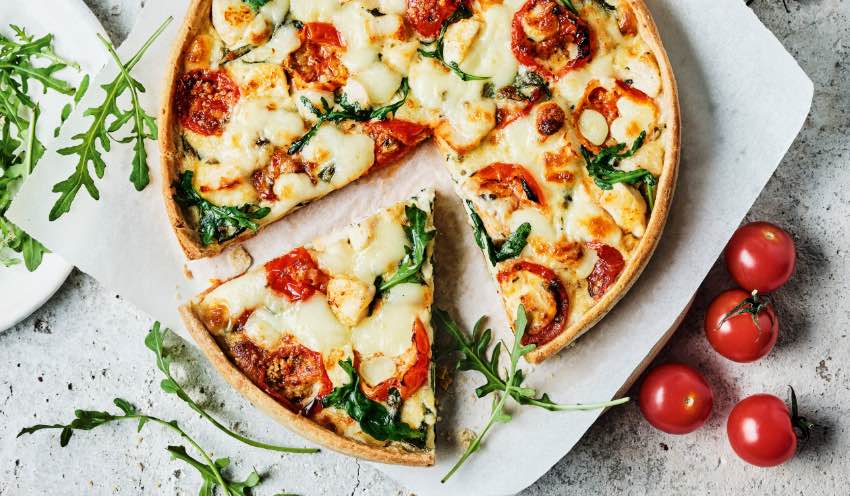 Tarte Tomate Cerise Poulet Mozzarella Roquette Surgeles Les