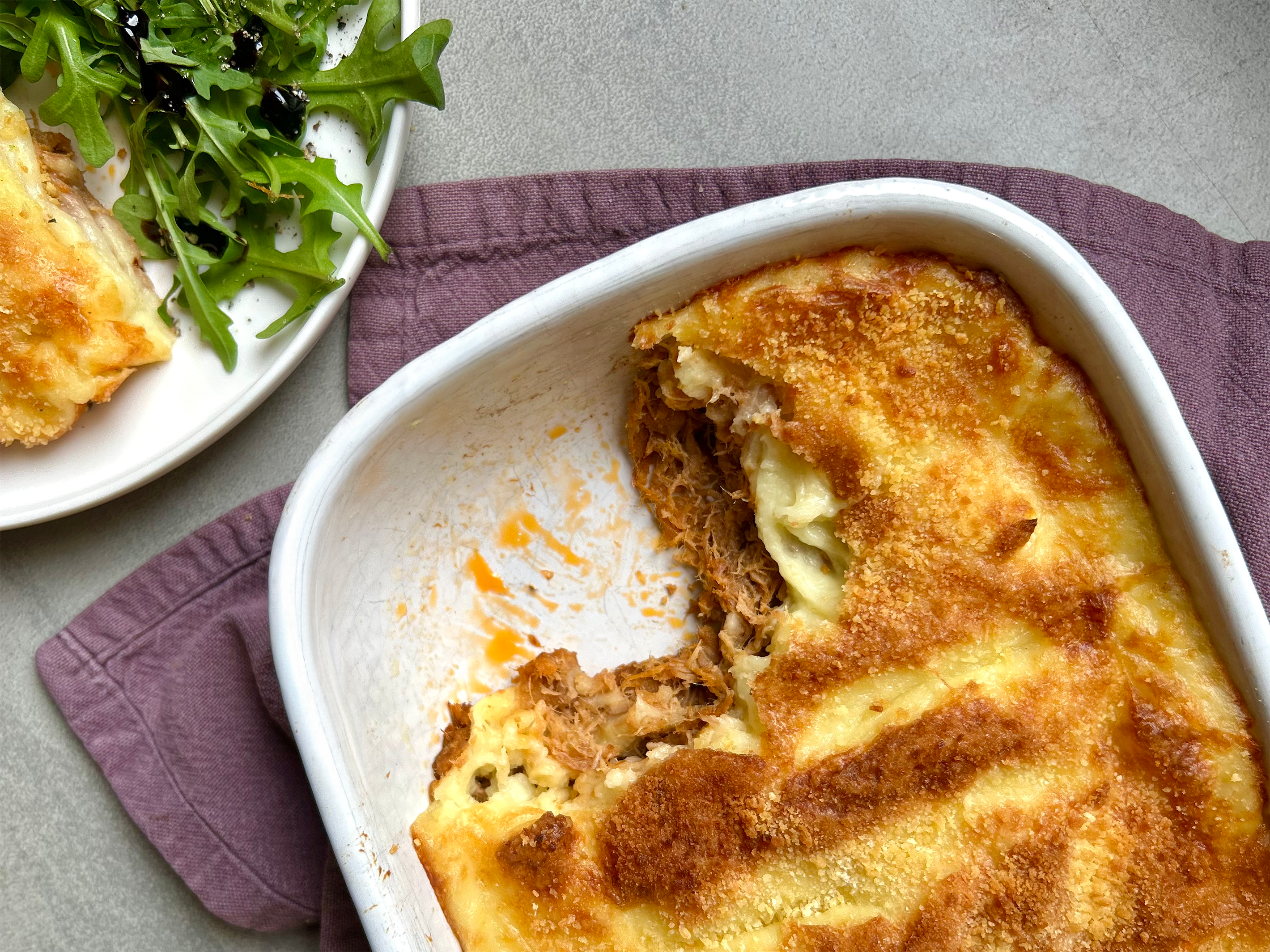 Le hachis aligot et pulled pork