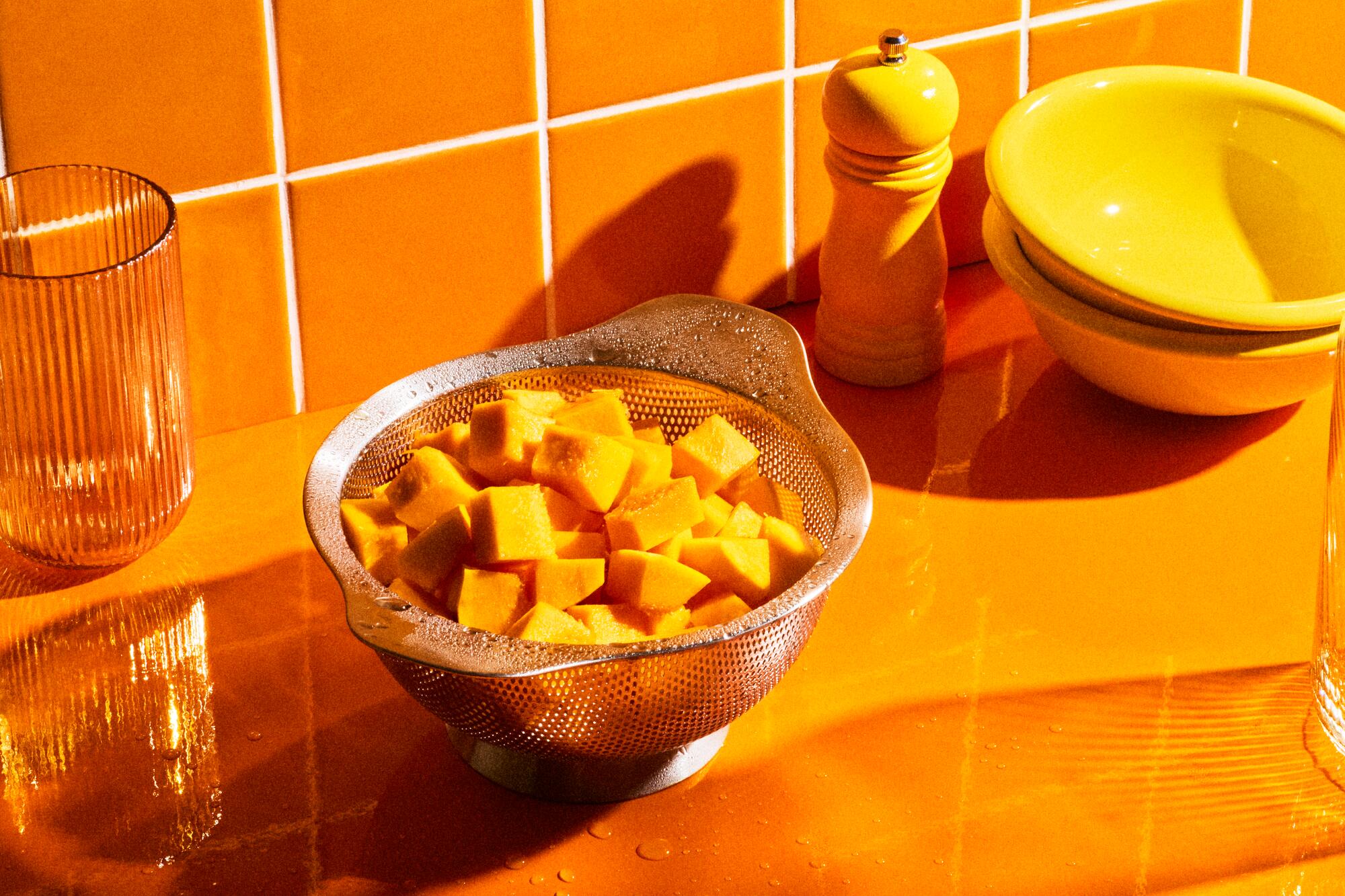 Potimarron en morceaux bio, France — vue 2