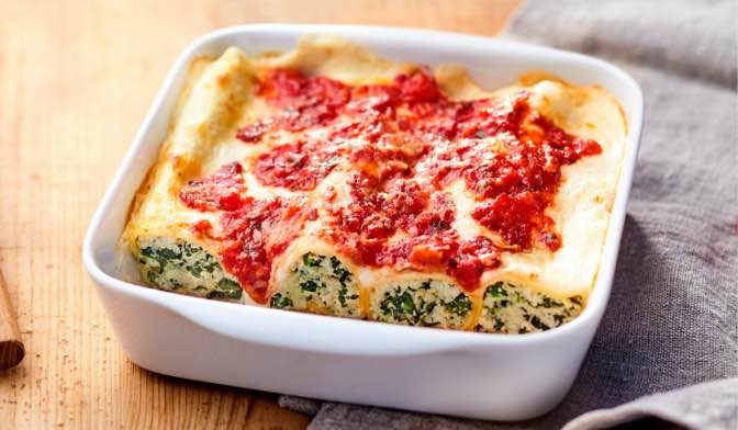 Cannelloni à la ricotta et aux épinards — vue 2