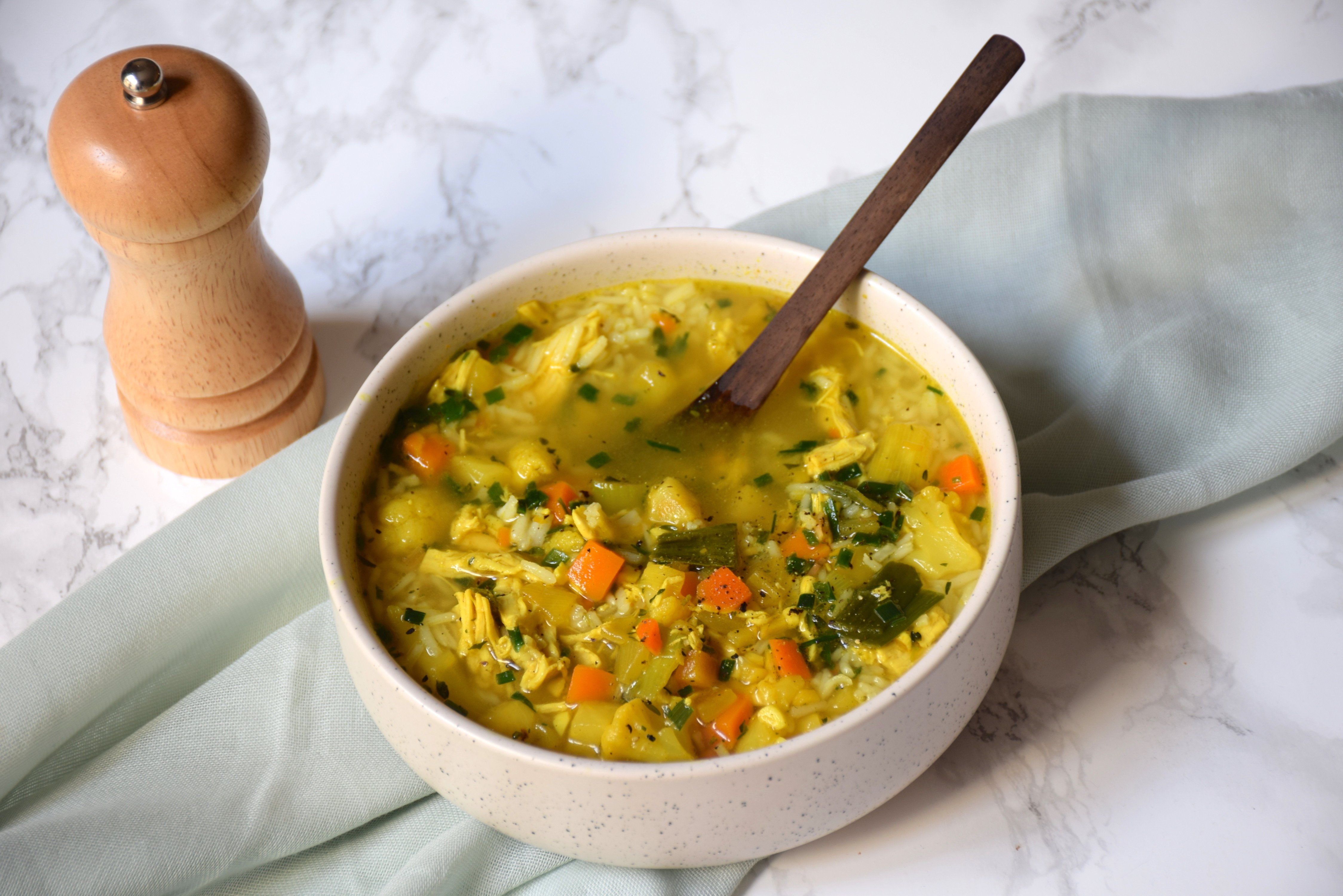 Soupe de riz & poulet fortifiante par Anne-Sophie Vidal