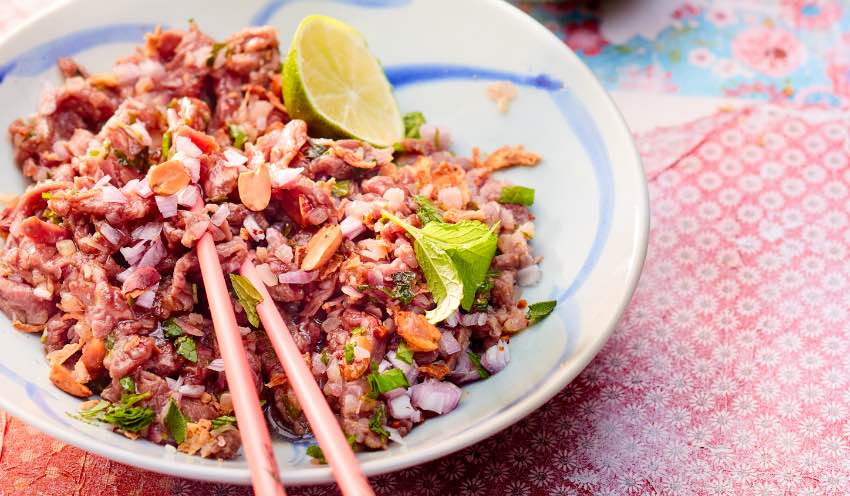 Tartare de b&oelig;uf cuit au citron