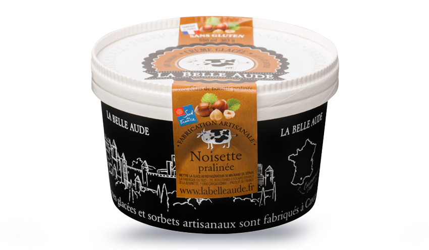 Crème glacée noisette pralinée, La Belle Aude — vue 2