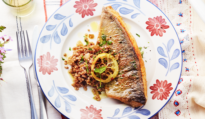 Truite pan&eacute;e au sarrasin