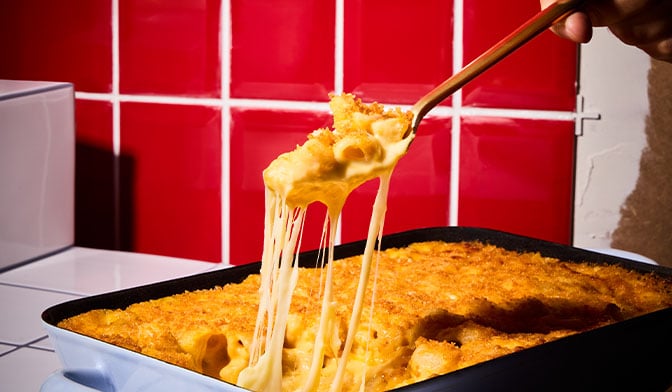 Mac and cheese gratin de pâtes aux fromages — vue 2