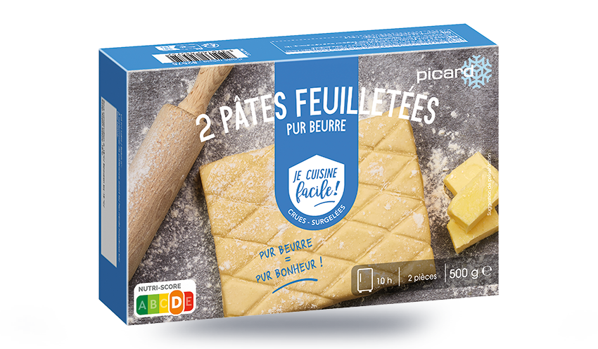 2 Pâtes feuilletées bloc, pur beurre crues — vue 2