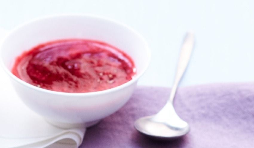 Soupe de griottes au poivre