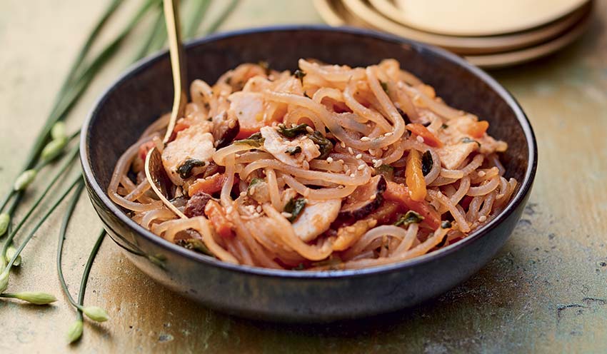 Japchae au poulet — vue 2