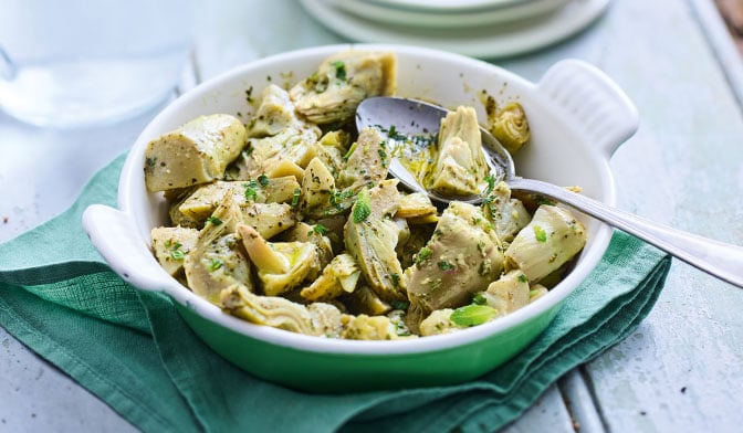 Artichauts à la romaine, menthe, citron — vue 2