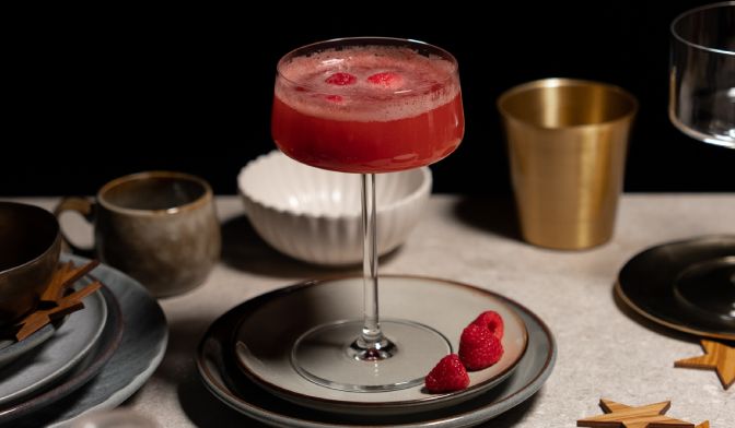 Cocktail sans alcool : Chavin mimosa fruits rouges