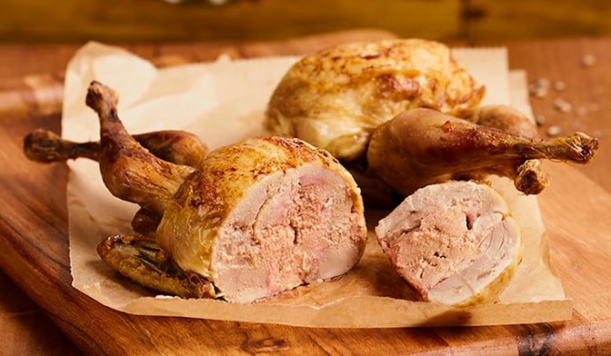 2 Cailles farcies au bloc de foie gras de canard — vue 2