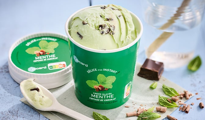 Crème glacée menthe copeaux de chocolat — vue 2