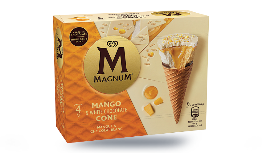 4 Cônes Magnum mangue et chocolat blanc — vue 2