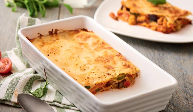 Lasagnes aux légumes grillés et à la mozzarella — vue 2