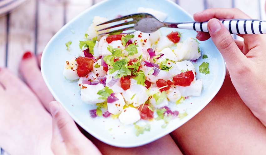 Ceviche de cabillaud